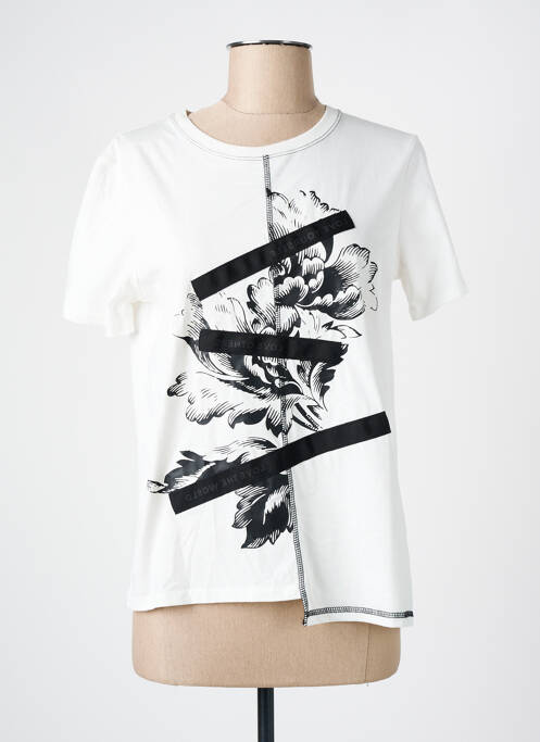 T-shirt sérigraphie manches courtes beige DESIGUAL femme