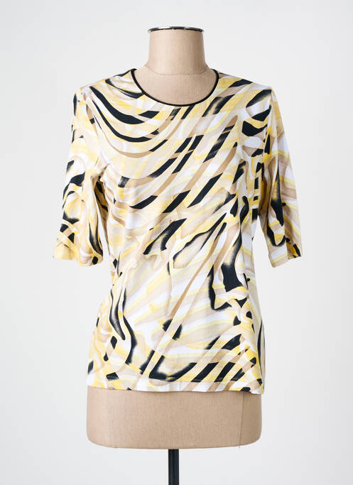 T-shirt manches mi-longues manches courtes jaune BARBARA LEBEK femme