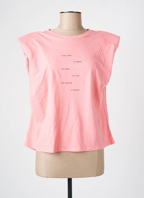 T-shirt coupe cintrée manches courtes rose VERO MODA femme