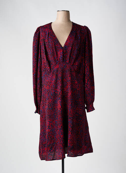 Robe mi-longue manches longues manches longues rouge MOLLY BRACKEN femme