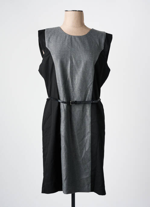 Robe mi-longue fermeture zippée au dos manches courtes gris BEST MOUNTAIN femme