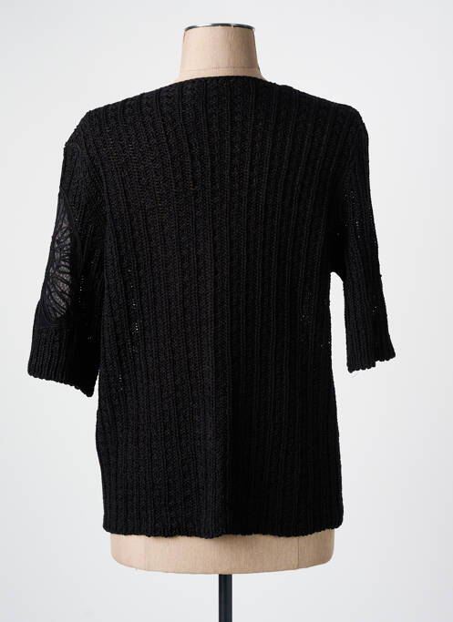 Gilet manches courtes fermeture boutonnée sur le devant noir PRUNELLE femme