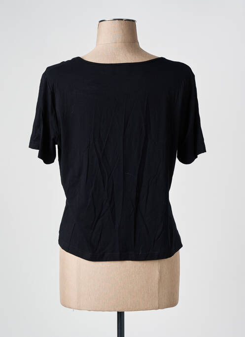 T-shirt stretch manches courtes noir PAUSE CAFE femme