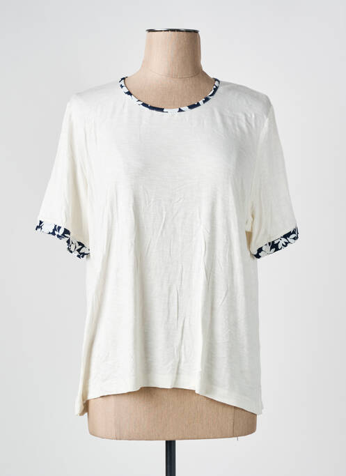 T-shirt coupe droite manches courtes beige GRIFFON femme