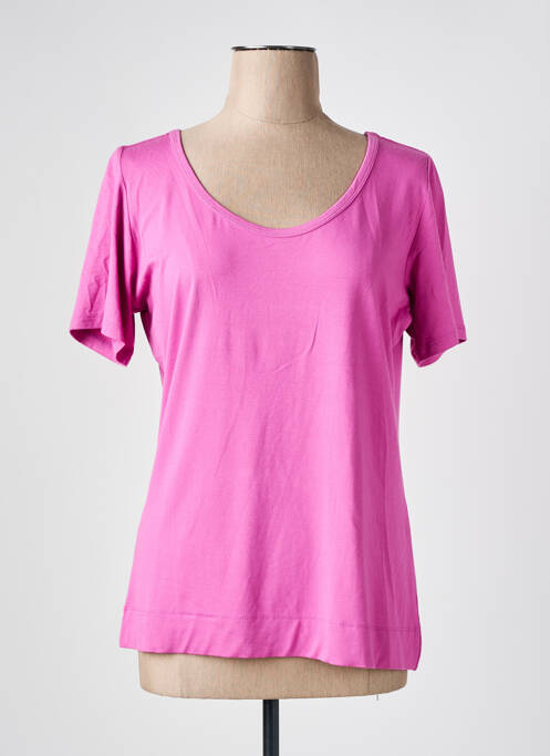 T-shirt manches mi-longues manches courtes rose KANOPE femme