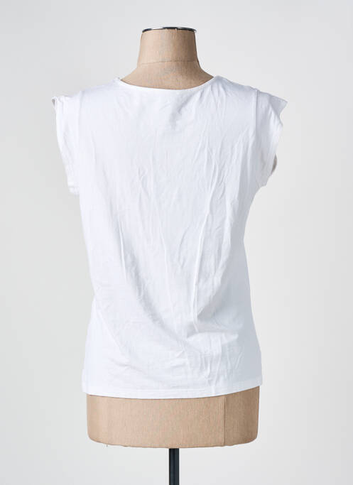 T-shirt stretch manches courtes beige UN POINT C EST TOUT femme