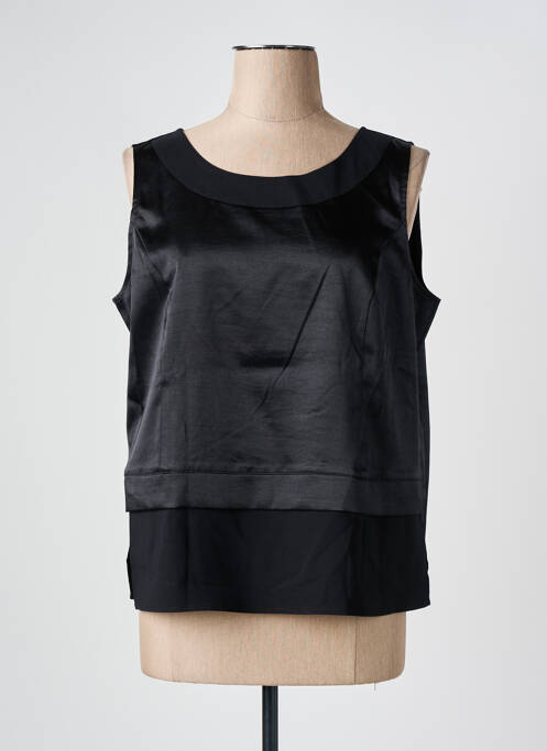 Top coupe fluide sans manche noir PRUNELLE femme