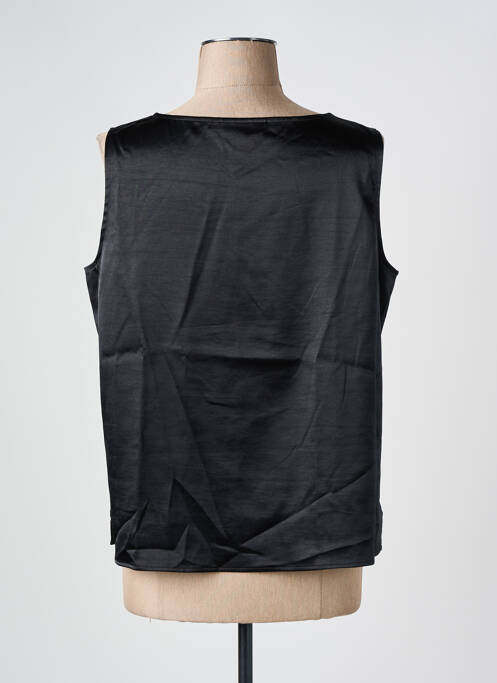Top coupe fluide sans manche noir PRUNELLE femme