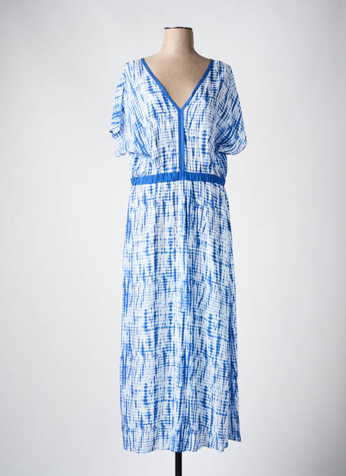 Robe longue bleu LA FEE MARABOUTEE pour femme