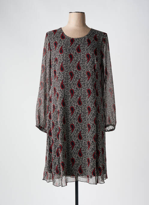 Robe mi-longue noir GEVANA pour femme