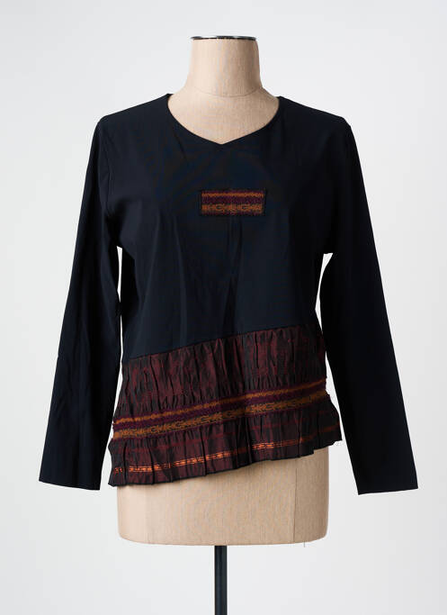 T-shirt noir PAUSE CAFE pour femme