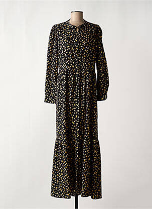 Robe longue manches longues manches longues noir MOLLY BRACKEN femme