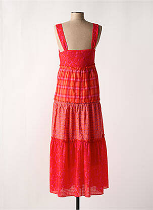 Robe longue coupe évasée fines bretelles rouge DESIGUAL femme