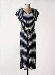 Robe longue manches courtes manches courtes bleu DELAHAYE femme