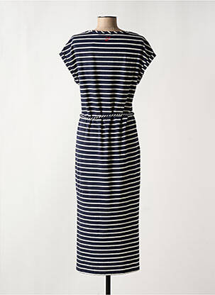 Robe longue manches courtes manches courtes bleu DELAHAYE femme