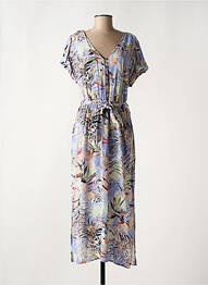 Robe longue manches courtes manches courtes bleu GARCIA femme