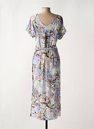 Robe longue manches courtes manches courtes bleu GARCIA femme