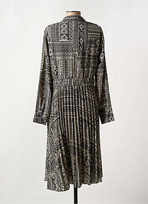 Robe mi-longue coupe fluide manches longues noir MOLLY BRACKEN femme