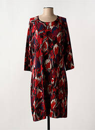 Robe mi-longue manches 3/4 manches 3/4 rouge GRIFFON femme