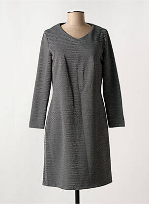 Robe mi-longue manches longues manches longues noir PLURIELLES femme