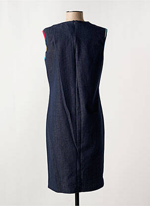 Robe mi-longue imprimé fantaisie sans manche bleu GRIFFON femme