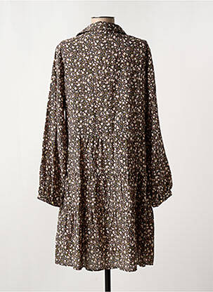 Robe mi-longue manches longues manches longues noir GARCIA femme