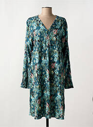 Robe mi-longue manches longues manches longues bleu GARCIA femme
