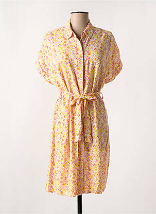Robe courte manches courtes manches courtes jaune VERO MODA femme