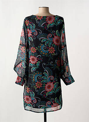 Robe courte manches longues manches longues noir MOLLY BRACKEN femme