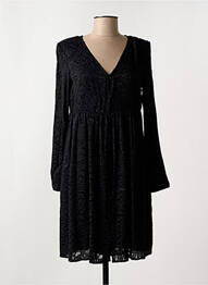 Robe courte manches longues manches longues noir LE TEMPS DES CERISES femme