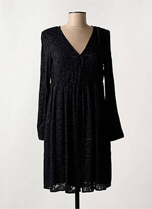 Robe courte manches longues manches longues noir LE TEMPS DES CERISES femme
