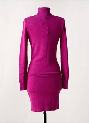 Robe pull stretch manches longues rose MORGAN femme