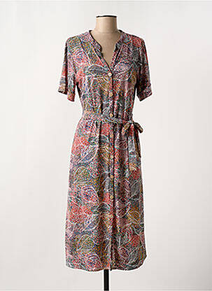 Robe mi-longue rouge GEVANA pour femme