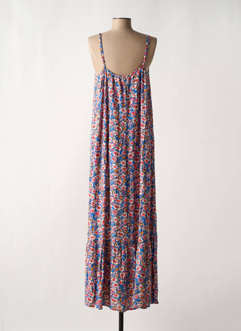 Robe longue manches bretelles ajustables fines bretelles bleu GARCIA femme