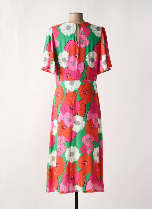Robe longue manches courtes manches courtes orange SIGNE NATURE femme