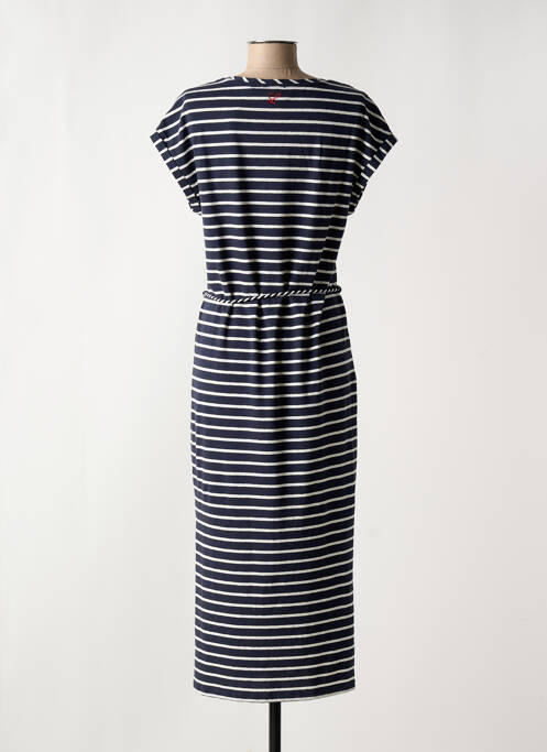 Robe longue manches courtes manches courtes bleu DELAHAYE femme