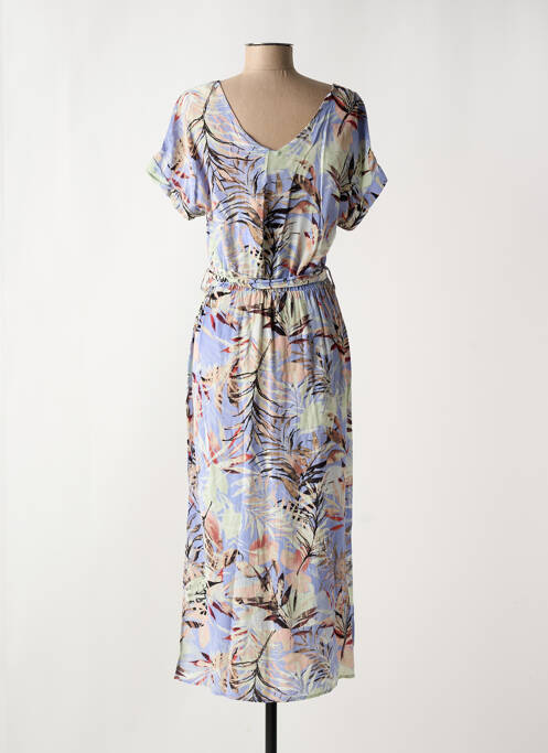 Robe longue manches courtes manches courtes bleu GARCIA femme