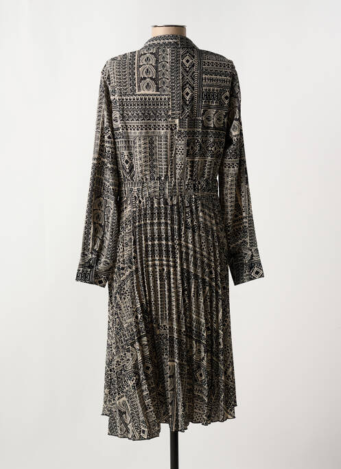 Robe mi-longue coupe fluide manches longues noir MOLLY BRACKEN femme