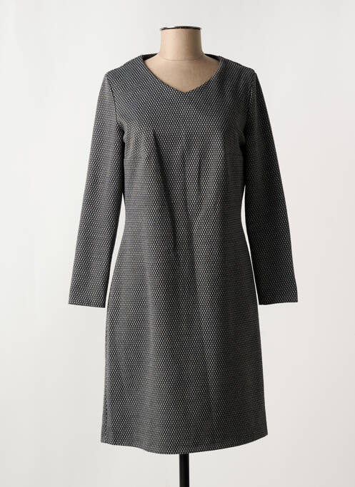 Robe mi-longue manches longues manches longues noir PLURIELLES femme