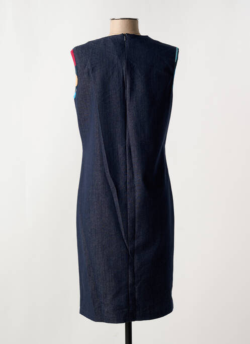 Robe mi-longue imprimé fantaisie sans manche bleu GRIFFON femme