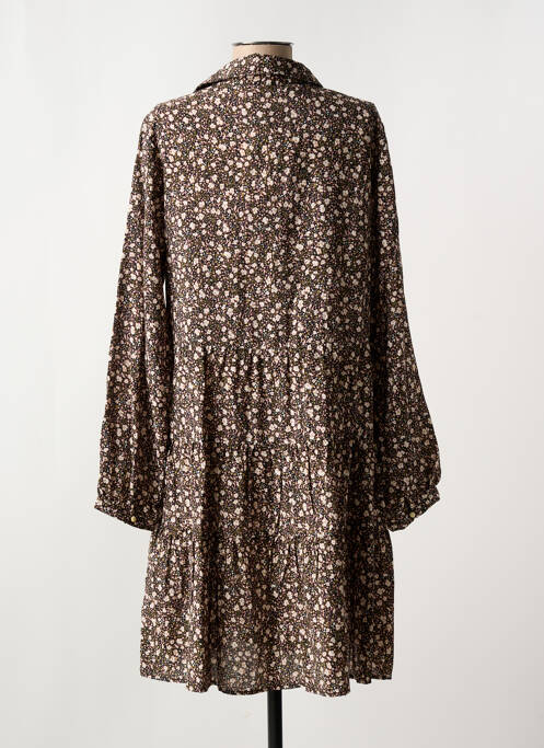 Robe mi-longue manches longues manches longues noir GARCIA femme