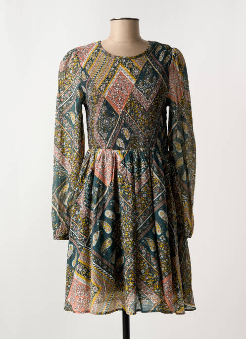 Robe mi-longue manches longues manches longues vert MOLLY BRACKEN femme