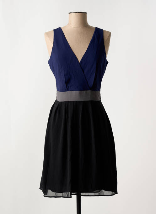 Robe mi-longue tissage crêpe sans manche bleu SUD EXPRESS femme