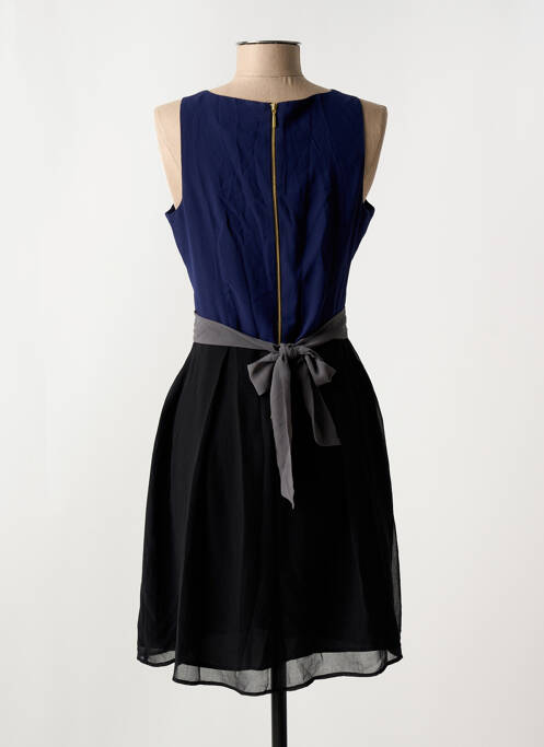 Robe mi-longue tissage crêpe sans manche bleu SUD EXPRESS femme