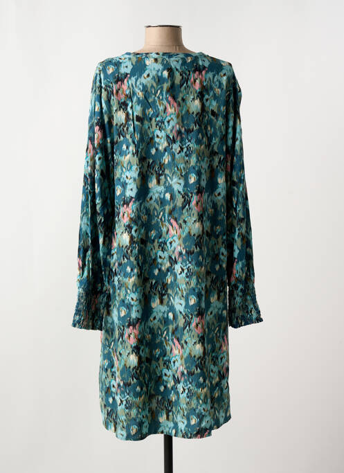 Robe mi-longue manches longues manches longues bleu GARCIA femme