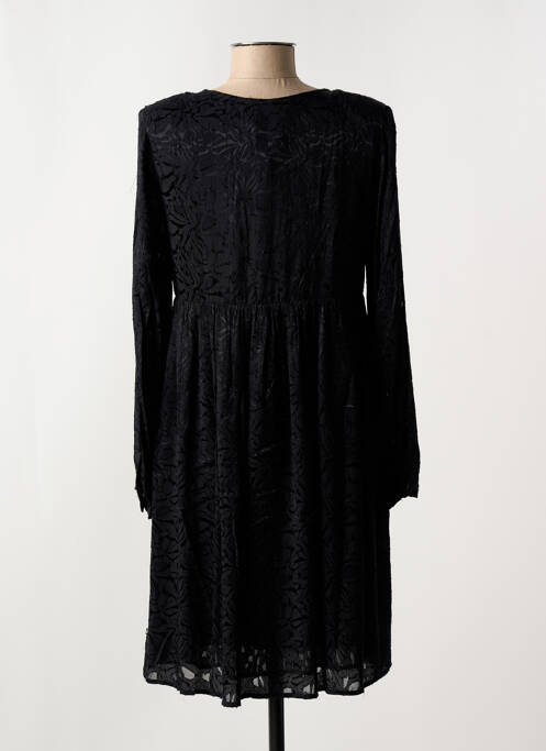 Robe courte manches longues manches longues noir LE TEMPS DES CERISES femme