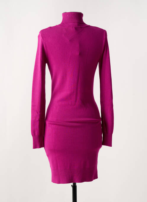Robe pull stretch manches longues rose MORGAN femme
