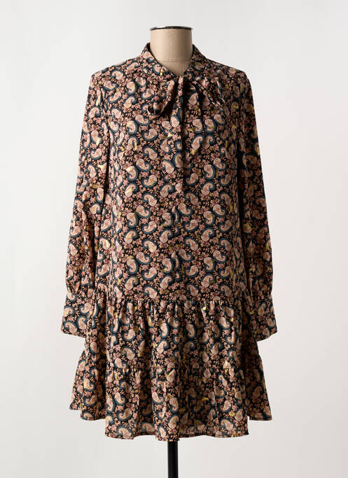 Robe courte manches longues manches longues noir MOLLY BRACKEN femme