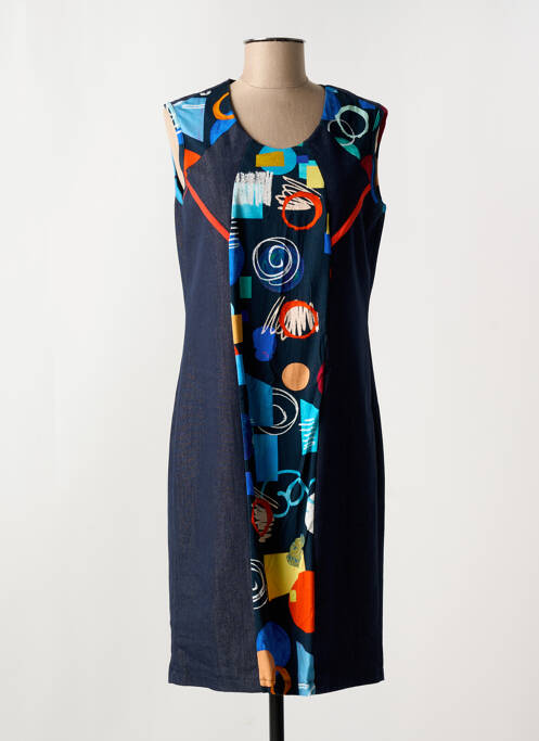 Robe mi-longue bleu GRIFFON pour femme