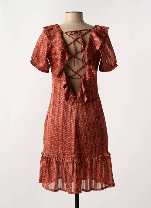 Robe mi-longue orange MOLLY BRACKEN femme